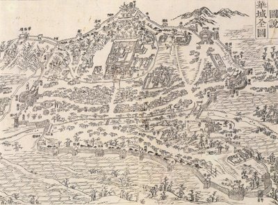 Military Map of the Hwaseong Fortress, from the Hwaseong Uigwe by Unknown